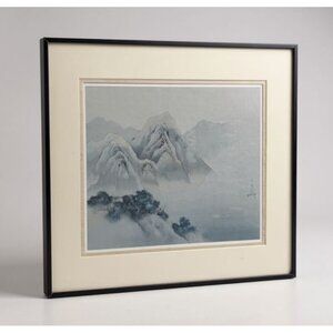David Lee 78 Framed Landscape Print With Mountains & Trees
